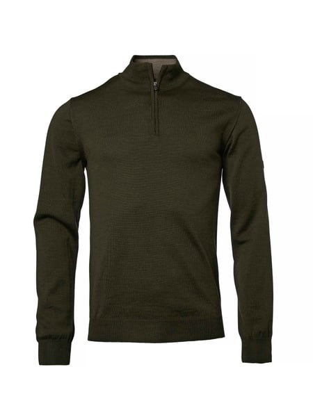 Aston Half Zip Merino Pullover Men Dark Green
