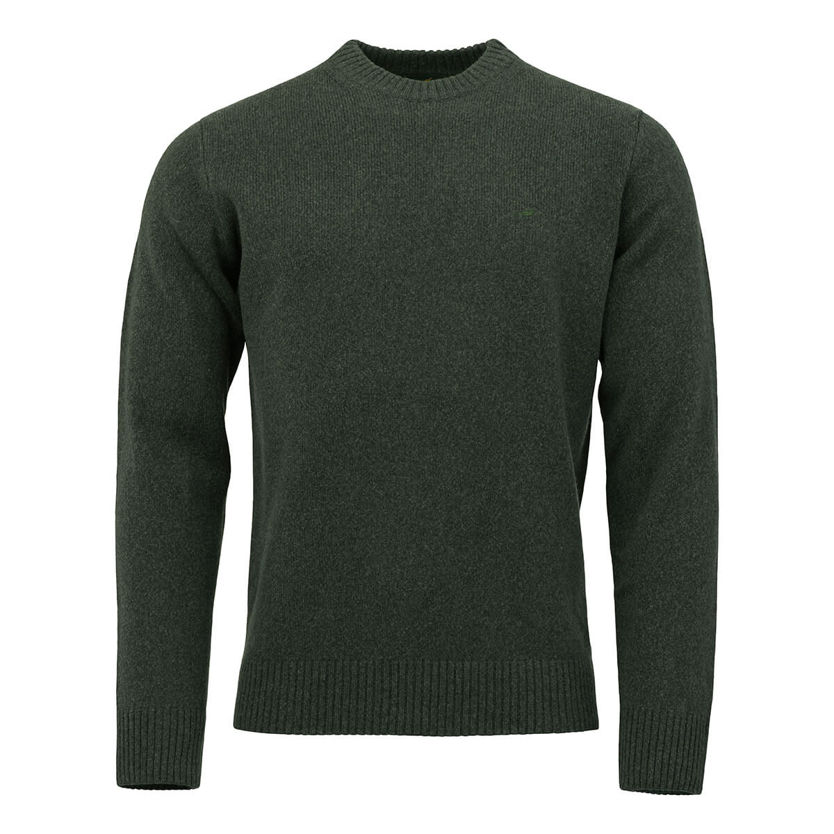 Laksen Kensington, lamswollen herentrui met ronde hals, loden