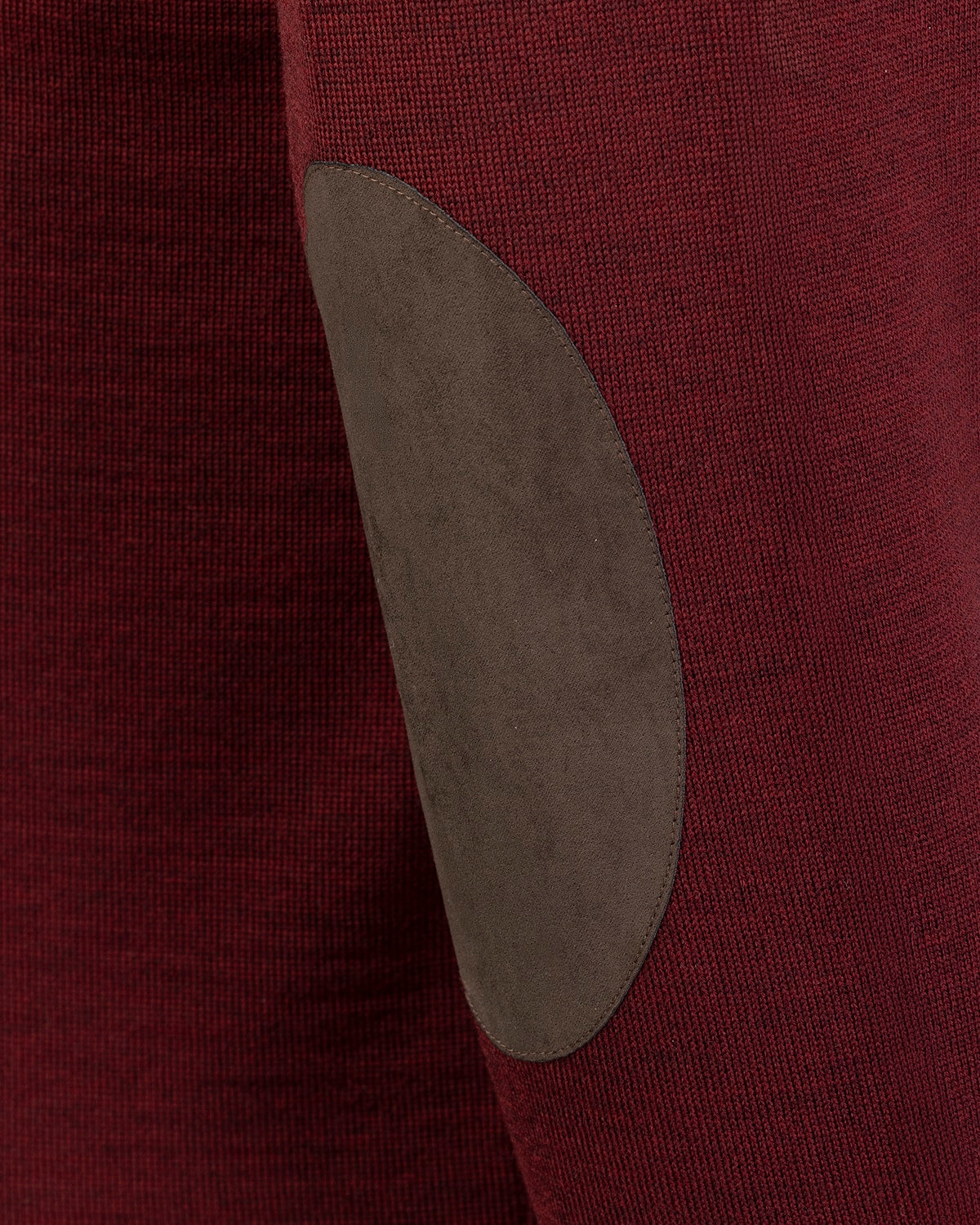 Laksen Sussex, merino herentrui met V-hals, vintage port