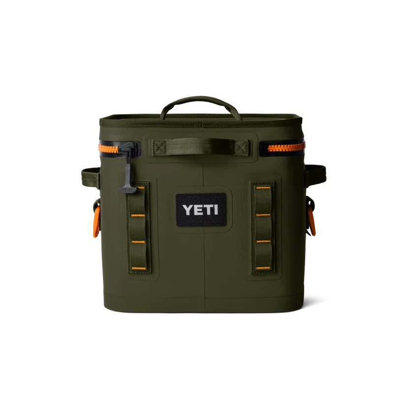 Yeti Hopper Flip 12, soft koeltas, olive/king crab orange
