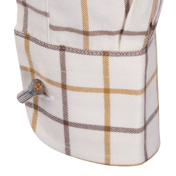 Laksen Edgar Brushed Organic Cotton Shirt, gorse/camel