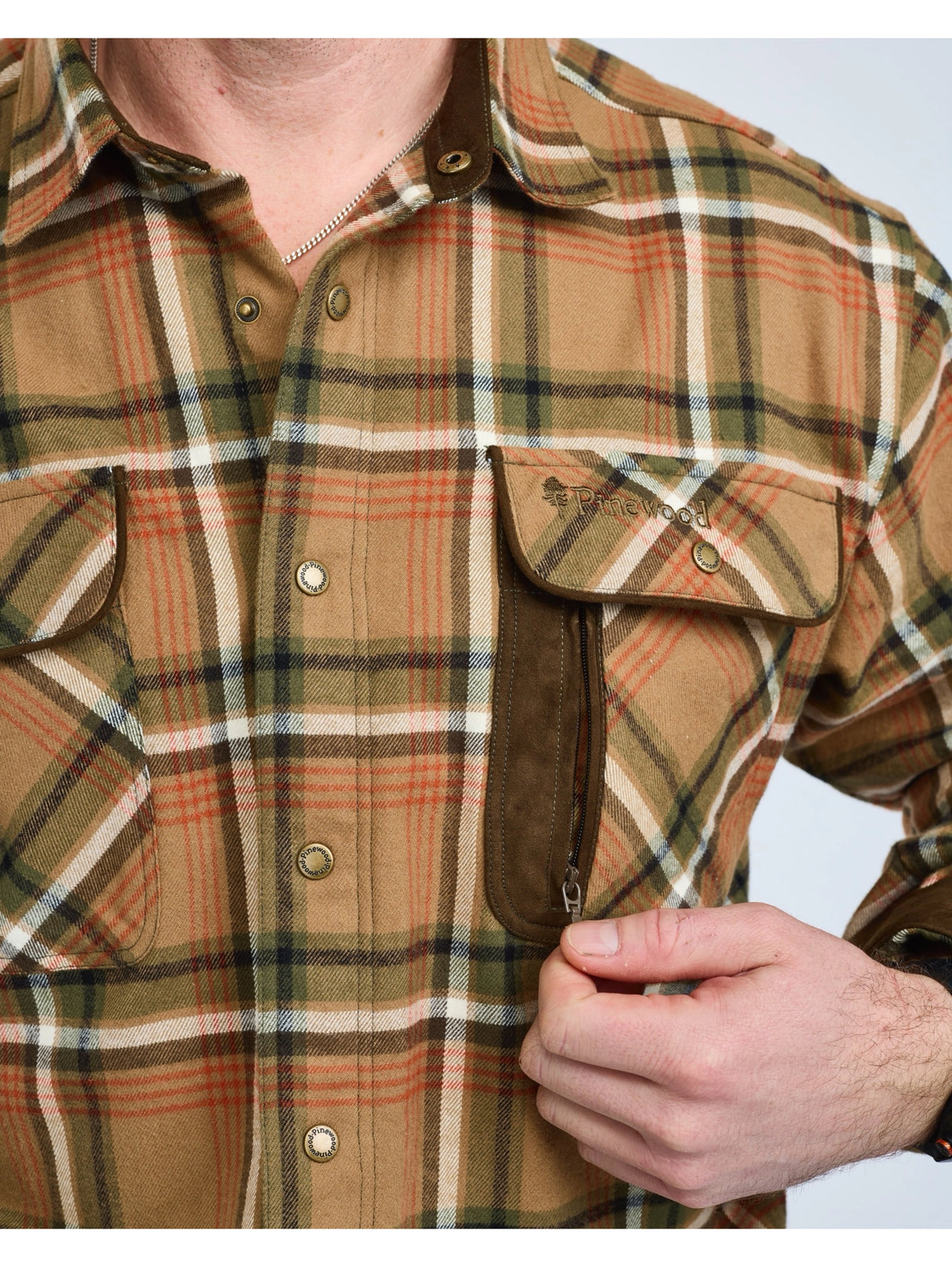 Pinewood Cornwall Shirt, dark sandstone