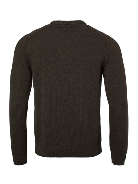 Milford O-Neck Wool Pullover Men Antler Brown