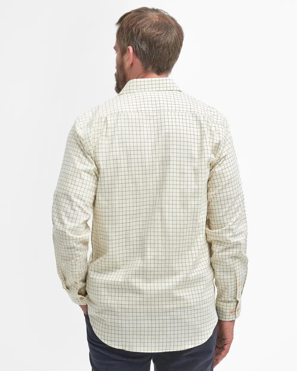 Barbour Field Tattersall Regular Shirt, green/brown