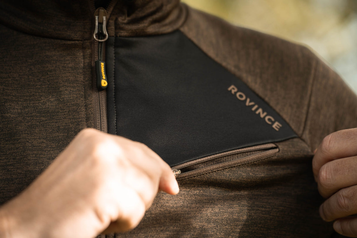 Rovince Pullover Zip Ergoline Men, olive green
