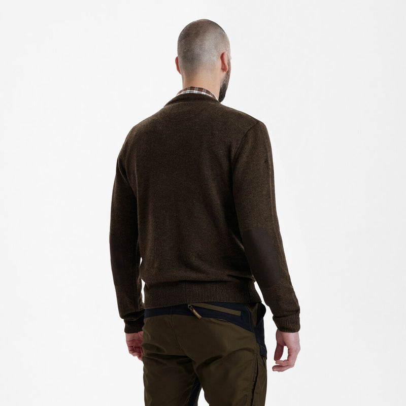 Afbeelding laden in Galerijviewer, Deerhunter Sheffield Knit with V-neck, dark elm