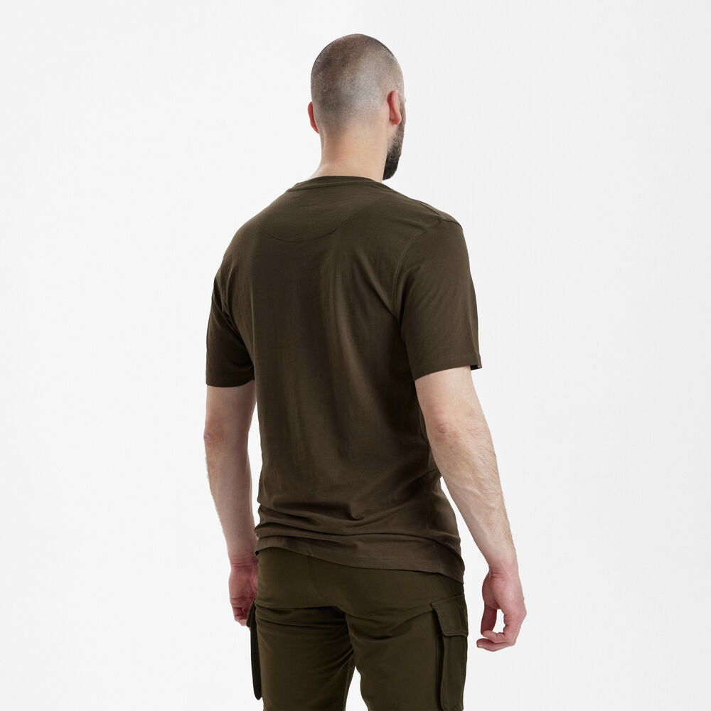 Deerhunter T-Shirts 2-Pack, green/brown leaf