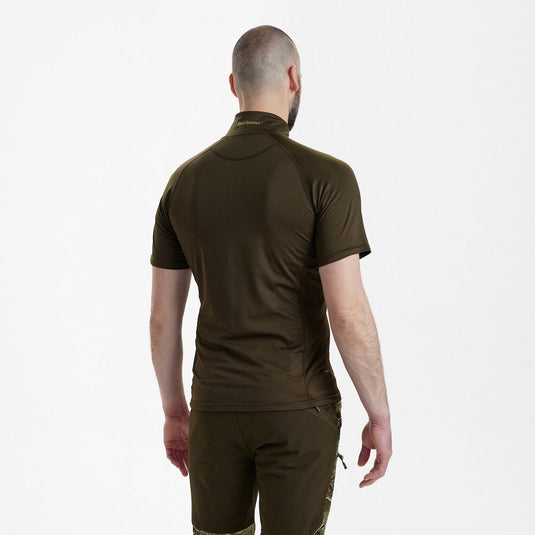 Deerhunter Excape Insulated T-shirt with zip-neck, art green