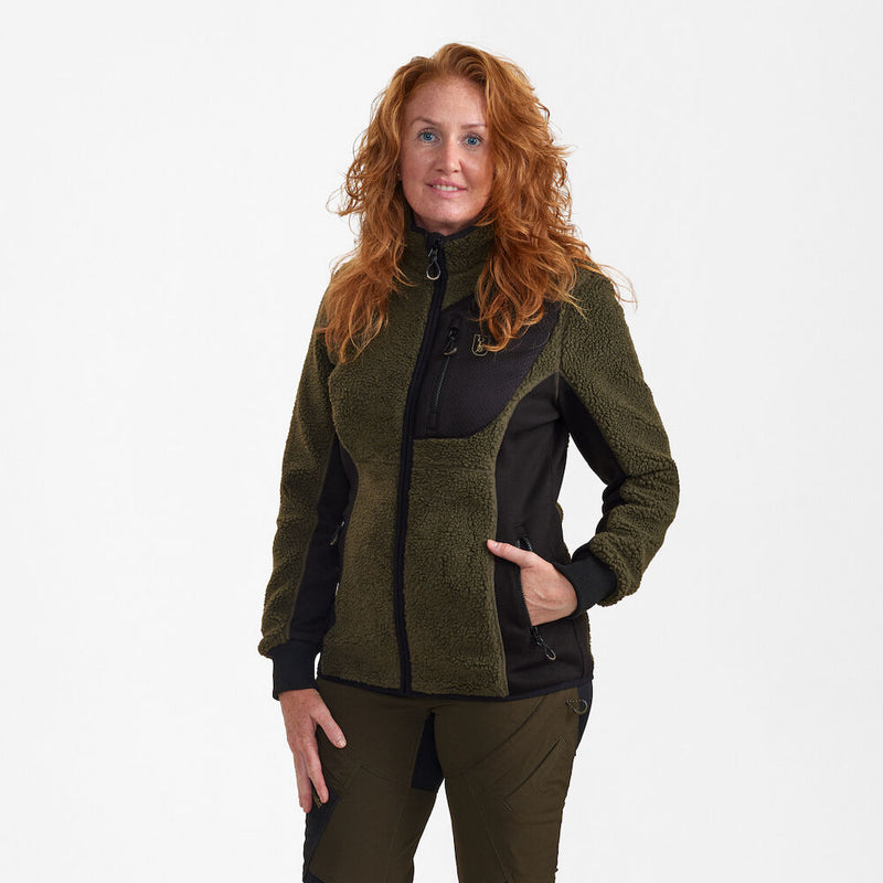 Afbeelding laden in Galerijviewer, Deerhunter Lady Roja Fiber Pile Jacket, adventure green