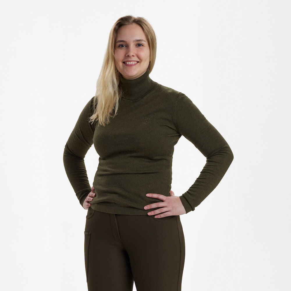 Deerhunter Lady Darlington Roll Neck, green melange