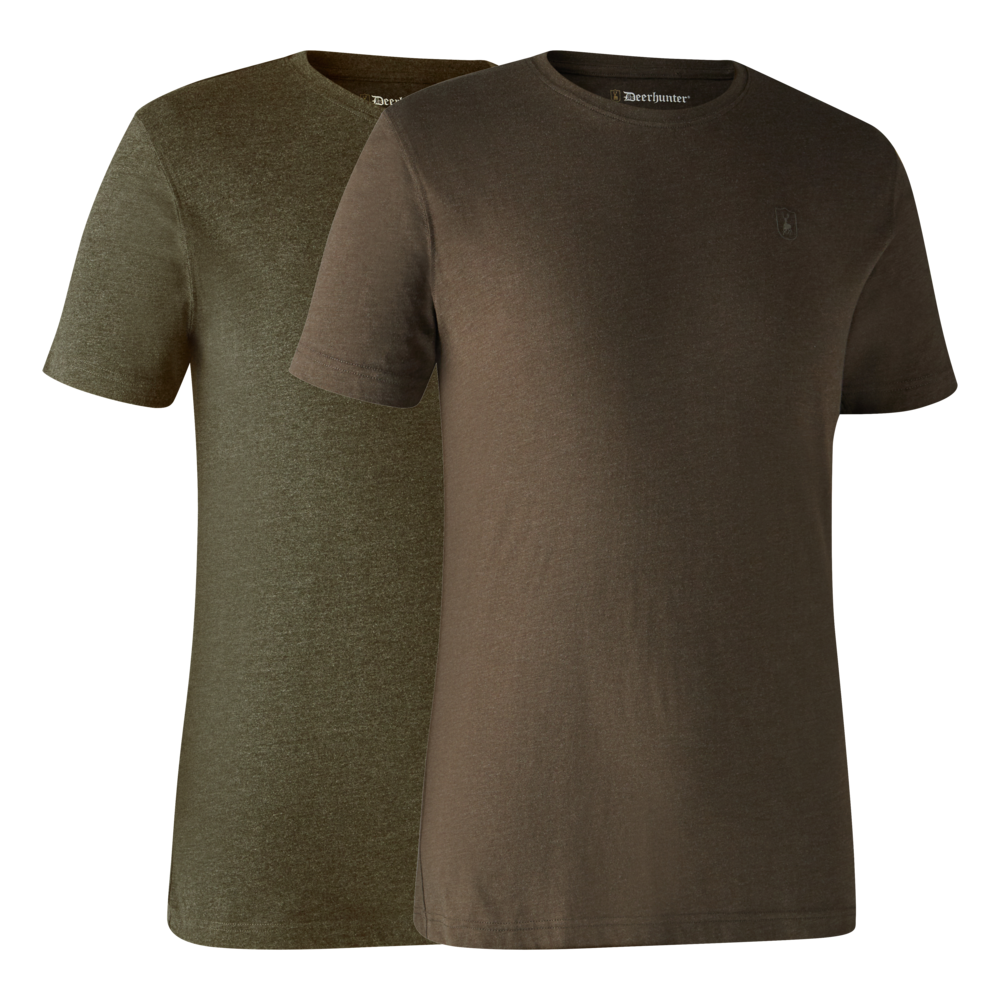 Deerhunter Basic O-neck Men (2 pack) in Adventure Green/Brown Leaf