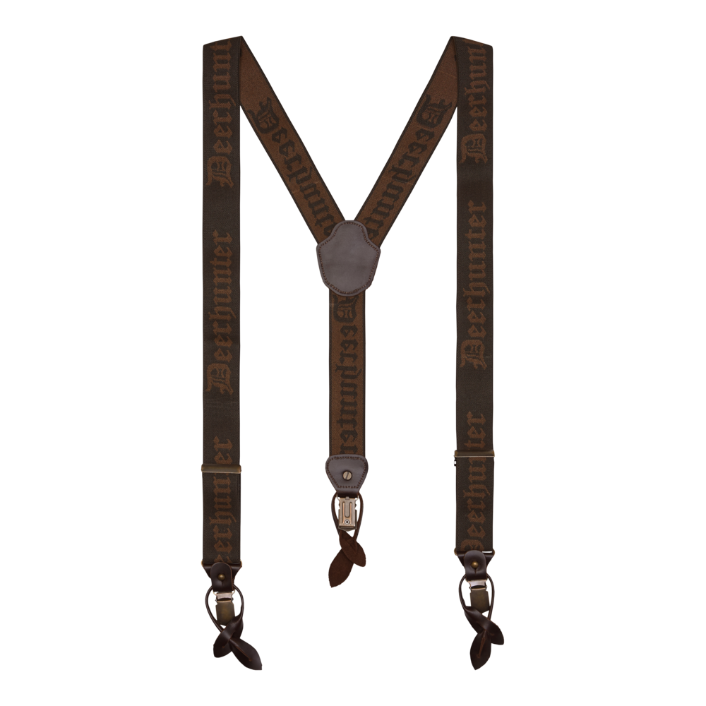 Deerhunter Combi Braces with button and clips, walnut