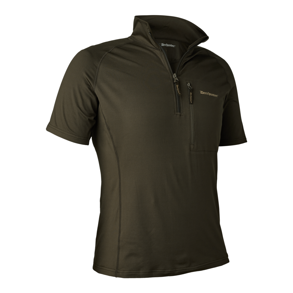 Deerhunter Excape Insulated T-shirt with zip-neck, art green