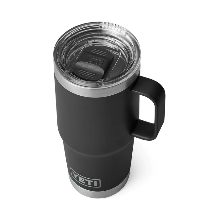 Yeti Rambler met stronghold deksel, reismok, 20 oz/591 ml, black