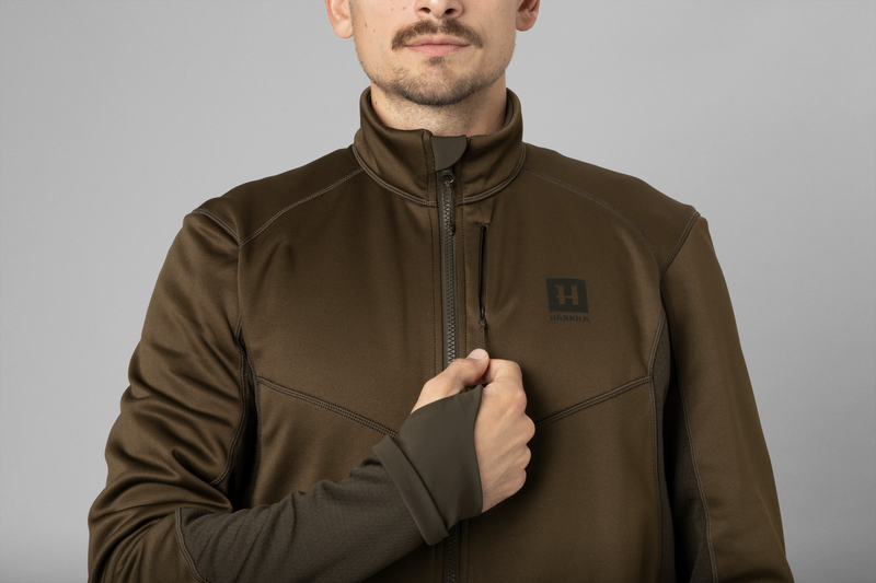 Afbeelding laden in Galerijviewer, Härkila Scandinavian Fleece Jacket, willow green/deep brown