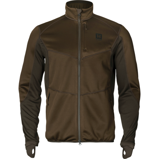 Härkila Scandinavian Fleece Jacket, willow green/deep brown