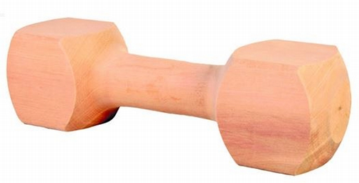 Apporteerblok  hout vierkant ca. 400 gram - Het Brabants Jachthuis