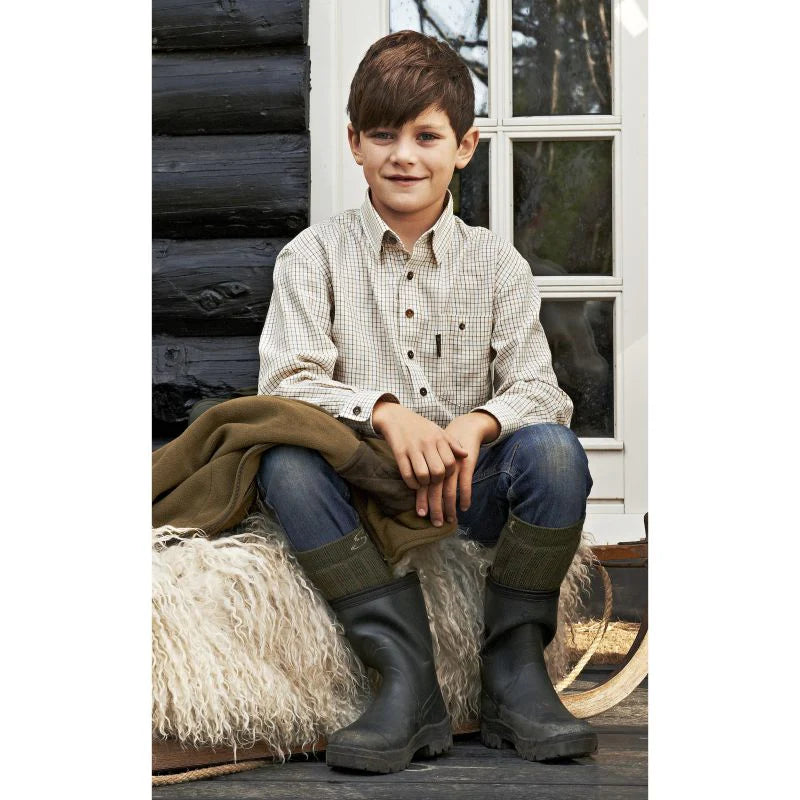 Afbeelding laden in Galerijviewer, Seeland Parkin Kids Shirt - Ecru Check