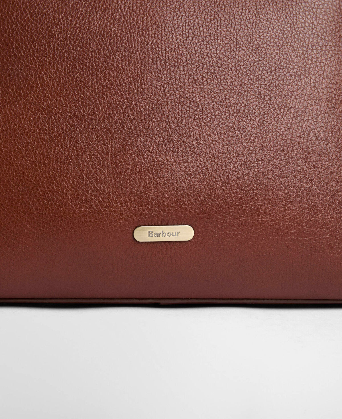 Barbour Alder Large Leather Tote Bag, brown