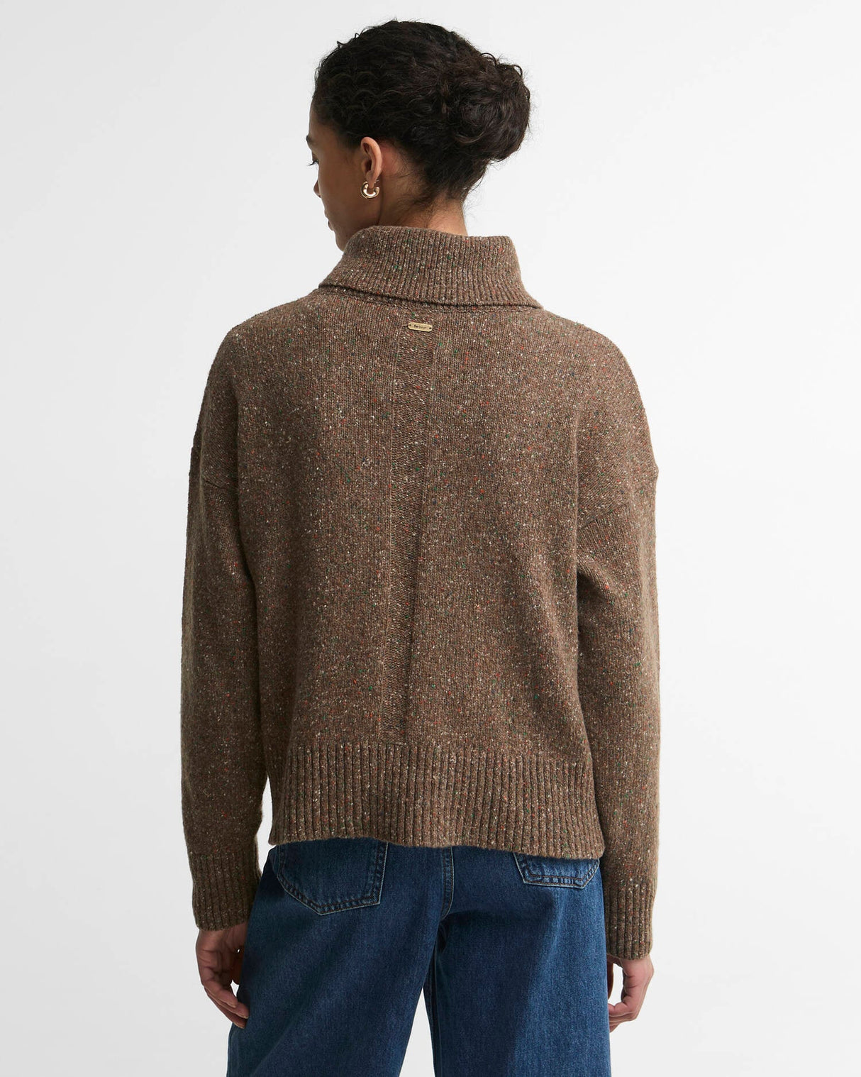 Barbour Lavensdale Quarter-Zip Jumper Deep Camel