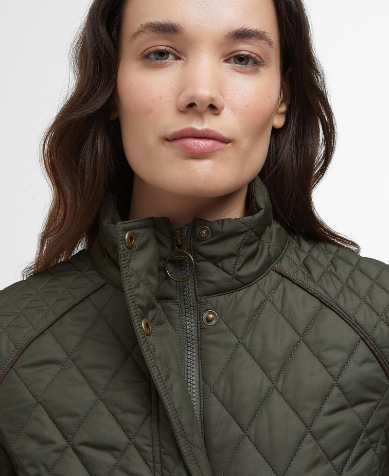 Afbeelding laden in Galerijviewer, Barbour Crawford Cavalry Quilt, olijf/oude tartan
