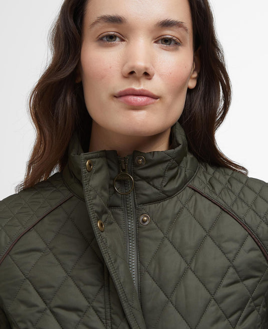 Barbour Crawford Cavalry Quilt, olijf/oude tartan