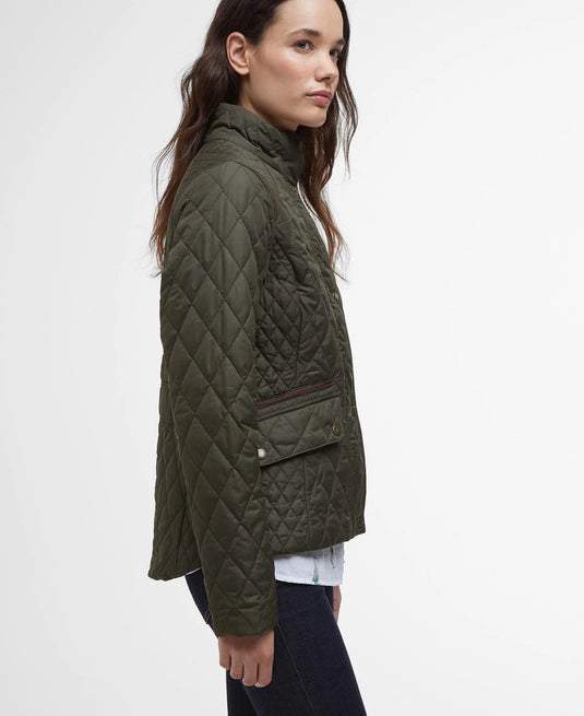 Barbour Crawford Cavalry Quilt, olijf/oude tartan