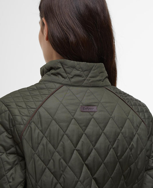 Barbour Crawford Cavalry Quilt, olijf/oude tartan