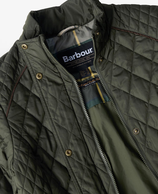 Barbour Crawford Cavalry Quilt, olijf/oude tartan