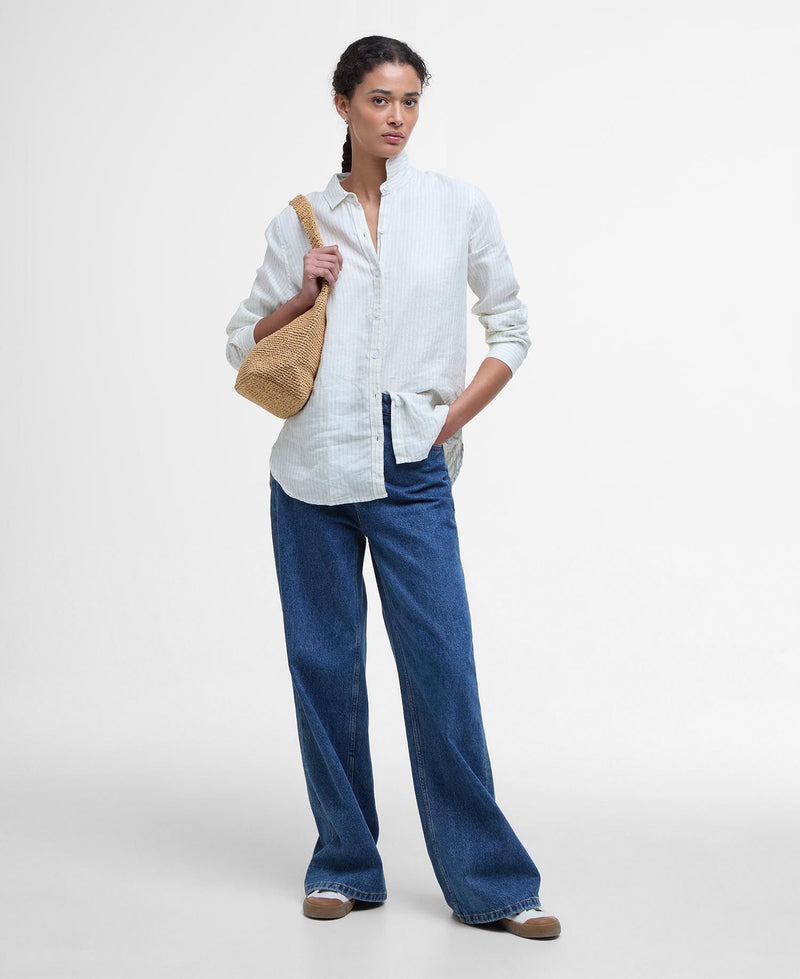 Afbeelding laden in Galerijviewer, Barbour Marine Shirt, pale aqua stripe