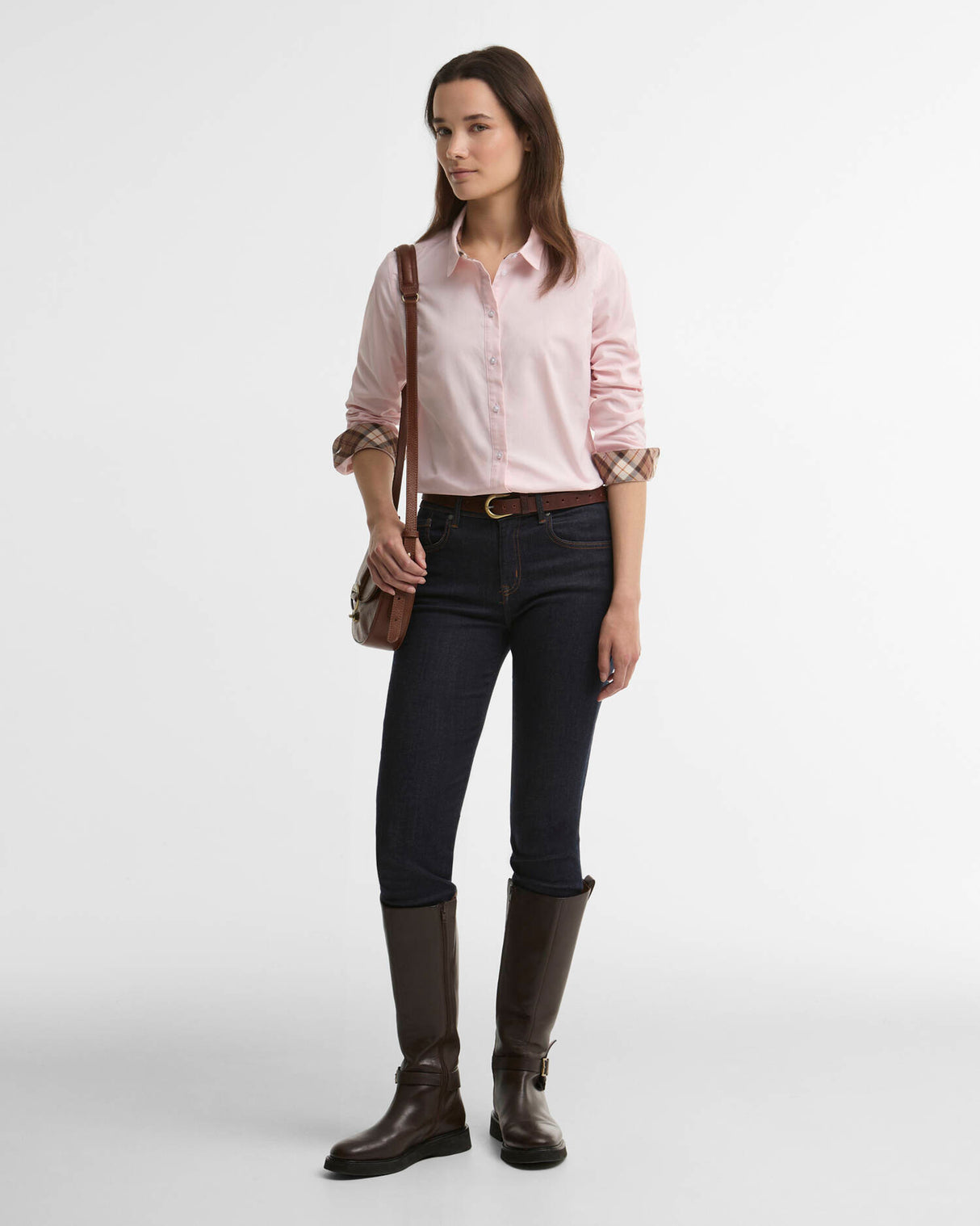 Barbour Derwent Regular Long-Sleeved Shirt Pink/Lt Muted Tartan