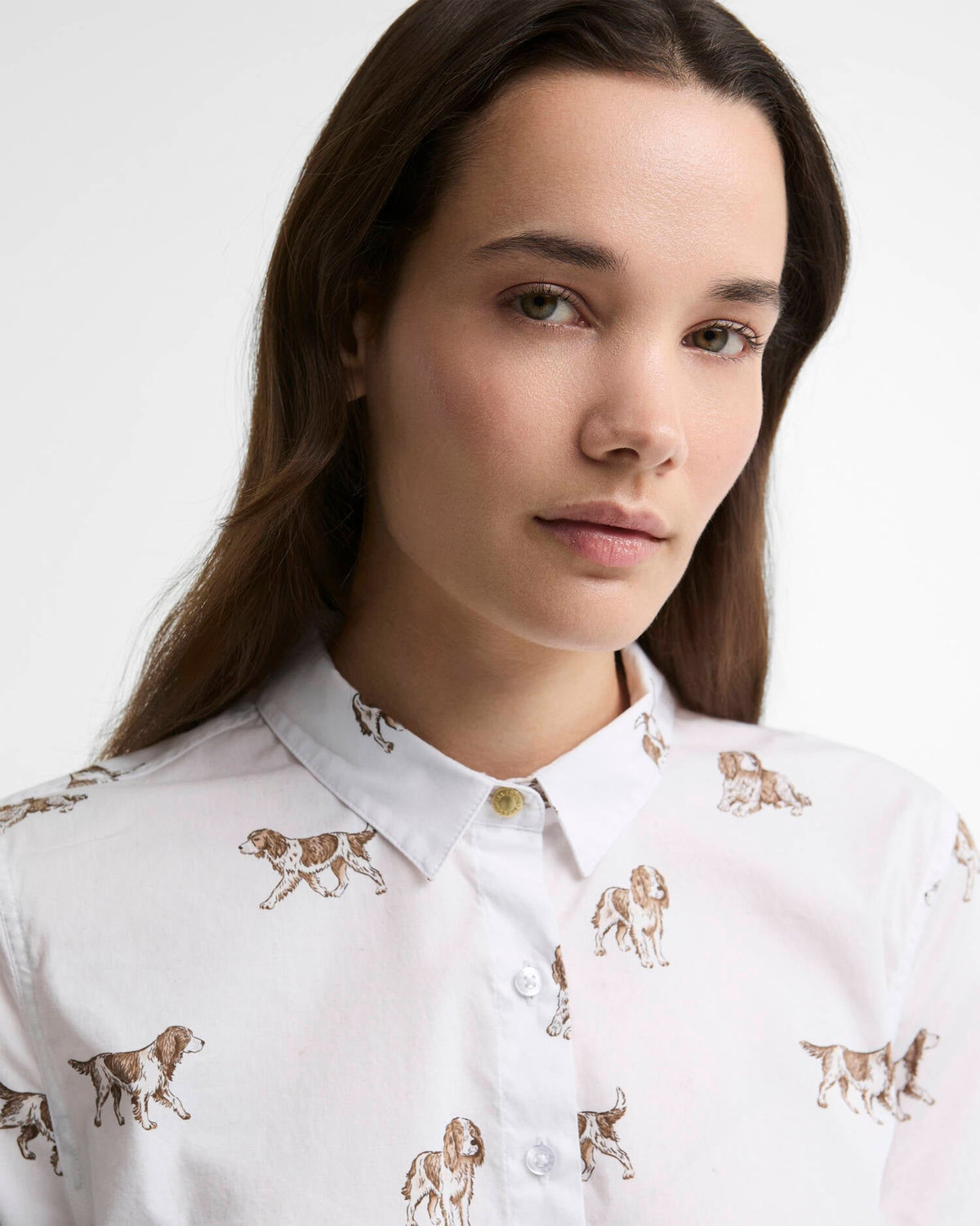 Barbour Brambles Tailored Long-Sleeved Shirt Multi Dog