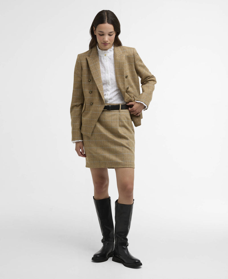 Afbeelding laden in Galerijviewer, Petunia Mini Skirt - Soft Blue Tweed