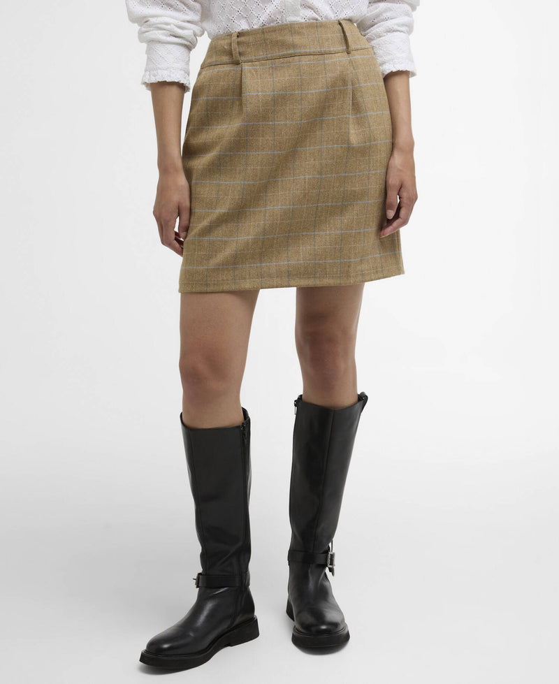 Afbeelding laden in Galerijviewer, Petunia Mini Skirt - Soft Blue Tweed