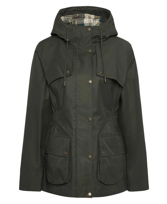 Barbour Dallas Waterproof Jacket, olijf/oude tartan