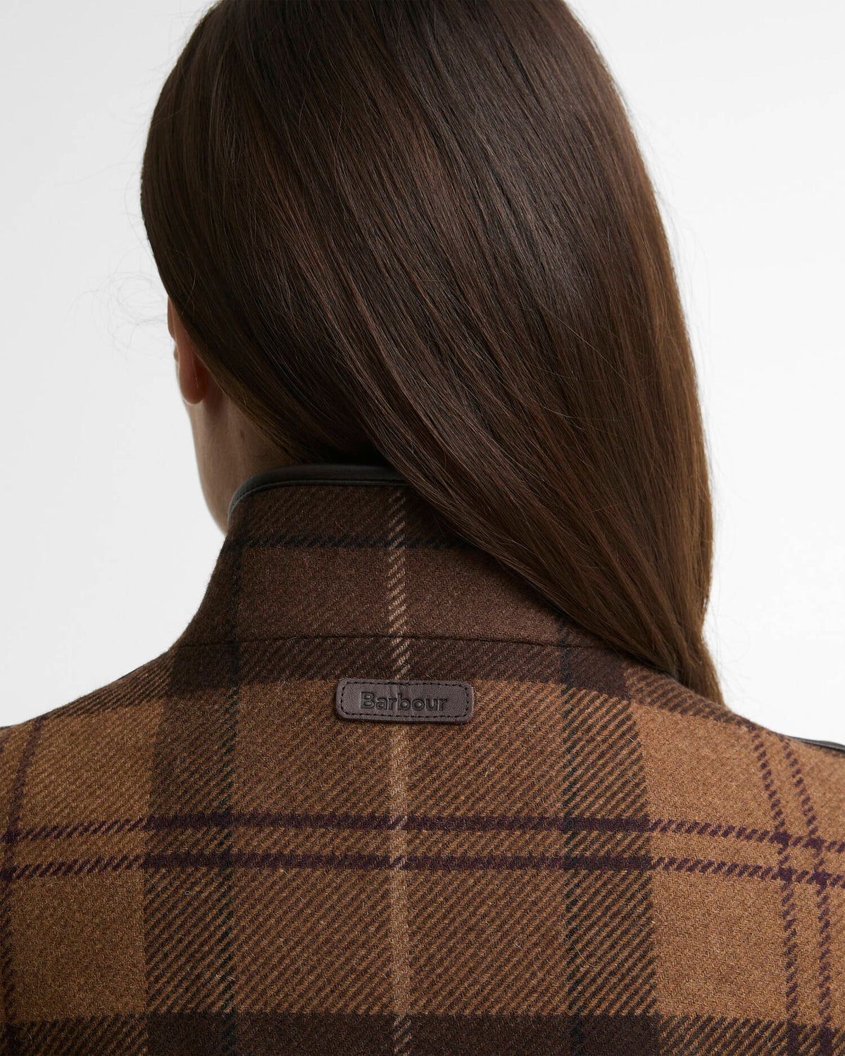 Barbour Judith Tartan Wool Cape Shadow Muted Tartan