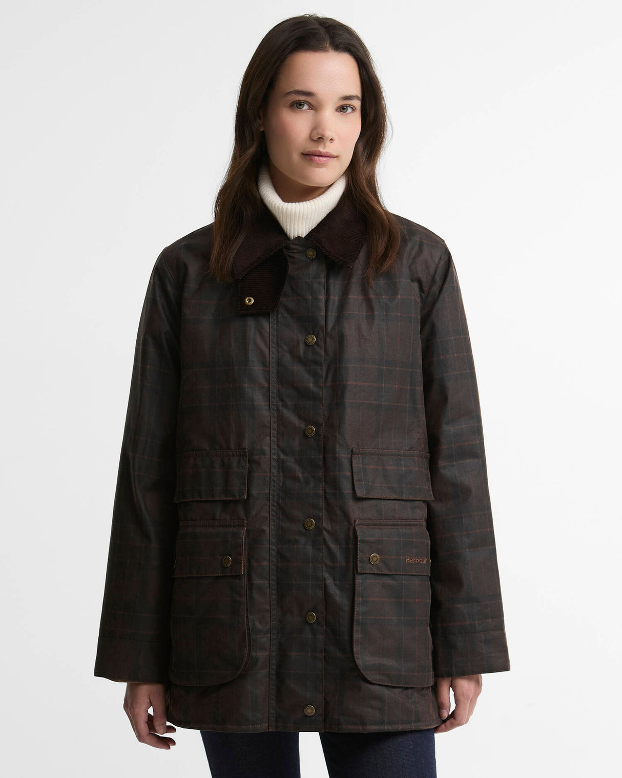 Barbour Modern Checked Border Wax Jacket
