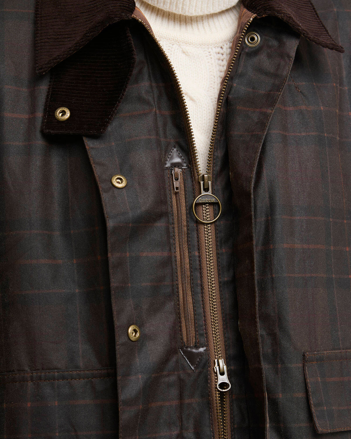 Barbour Modern Checked Border Wax Jacket