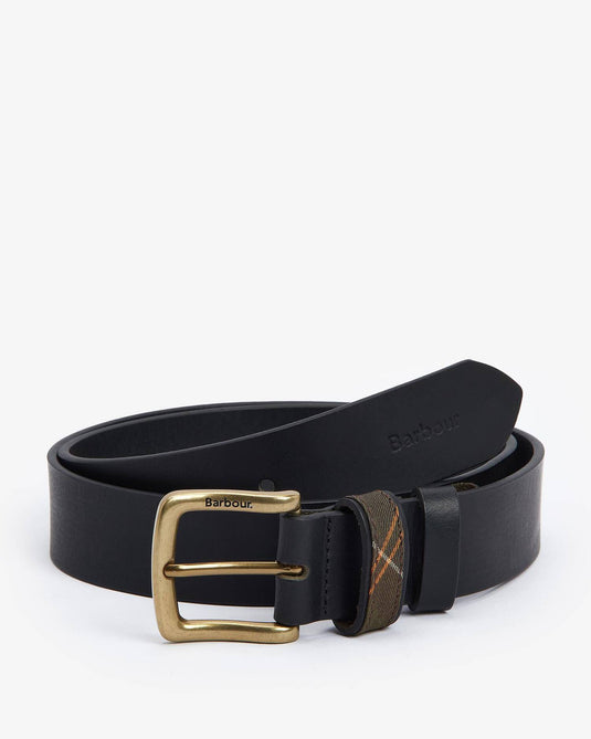 Barbour Esk Leather Belt, black
