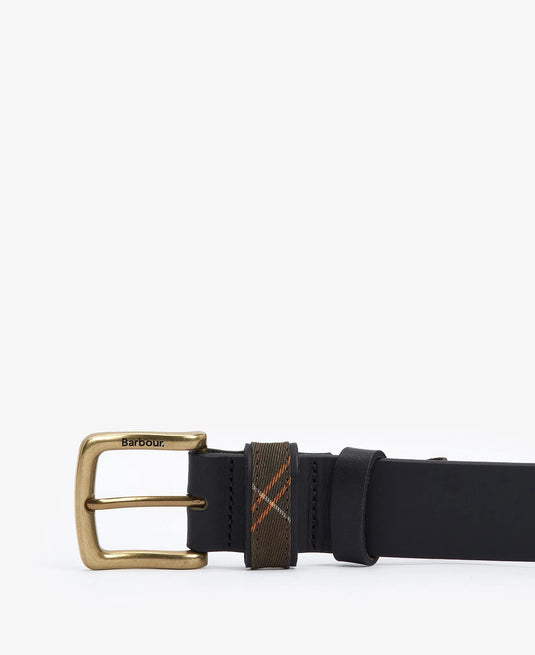 Barbour Esk Leather Belt, black