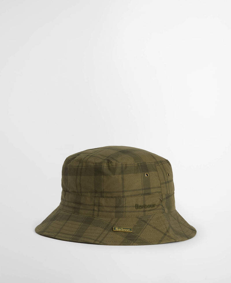Afbeelding laden in Galerijviewer, Tartan Transport Bucket Hat - Dusky Green Tartan