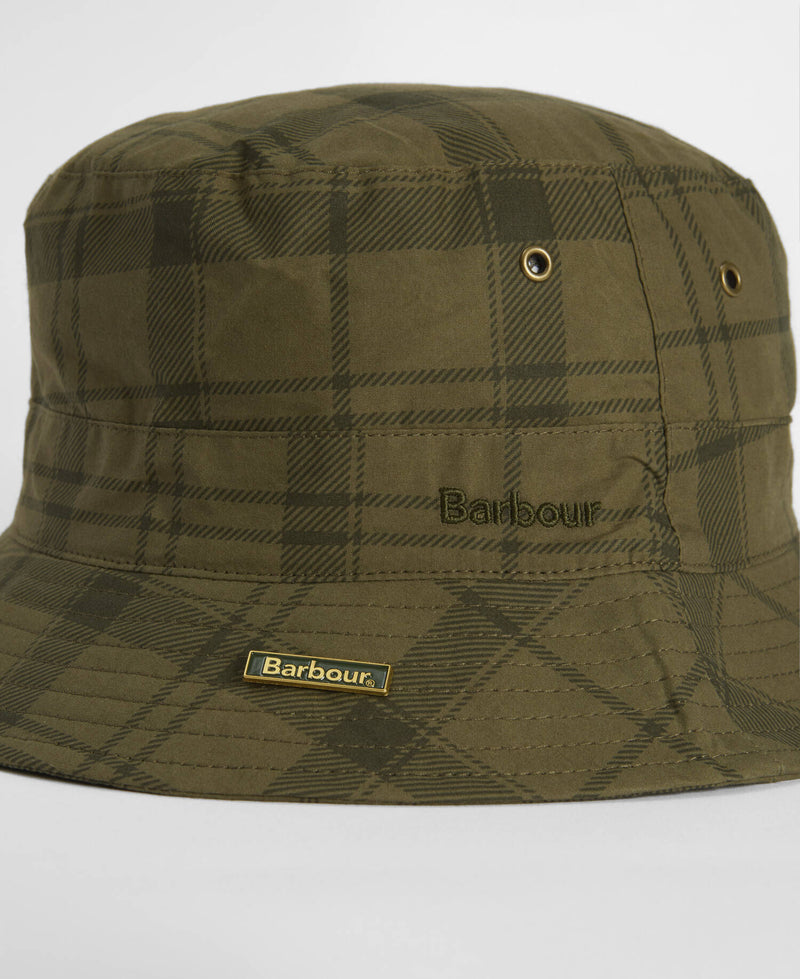 Afbeelding laden in Galerijviewer, Tartan Transport Bucket Hat - Dusky Green Tartan