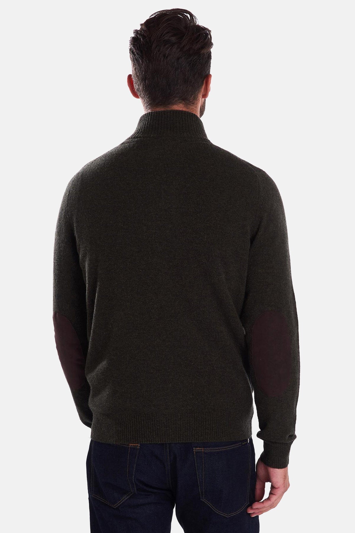 Barbour Essential Patch Zip Through Jumper, seaweed