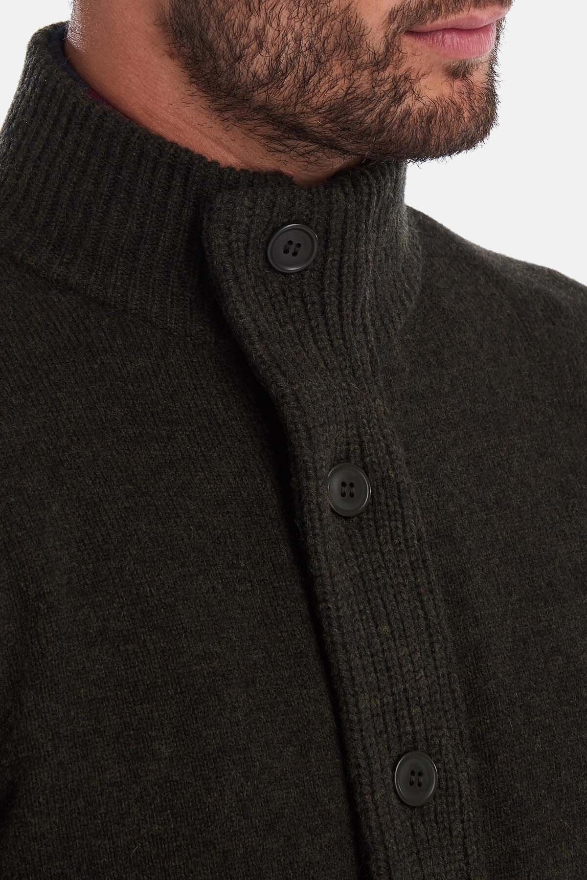 Barbour Essential Patch Zip Through Jumper, seaweed