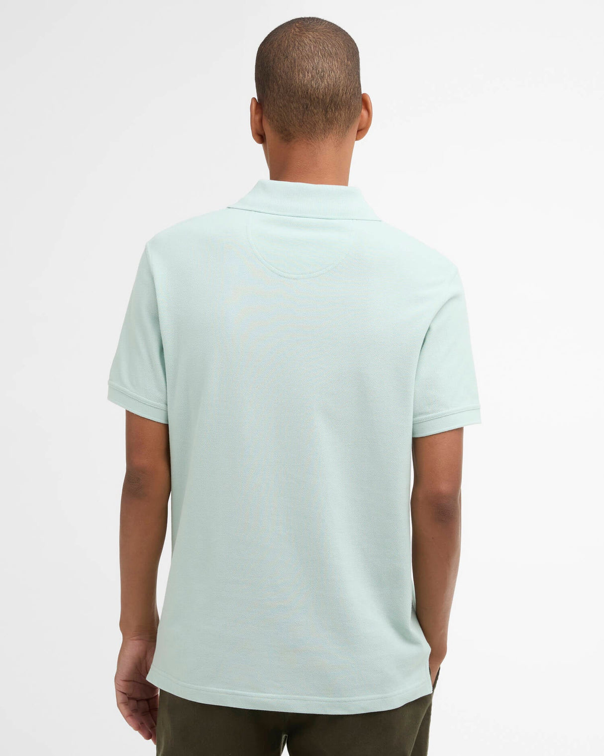 Barbour Tartan Pique Polo Shirt, mint blue