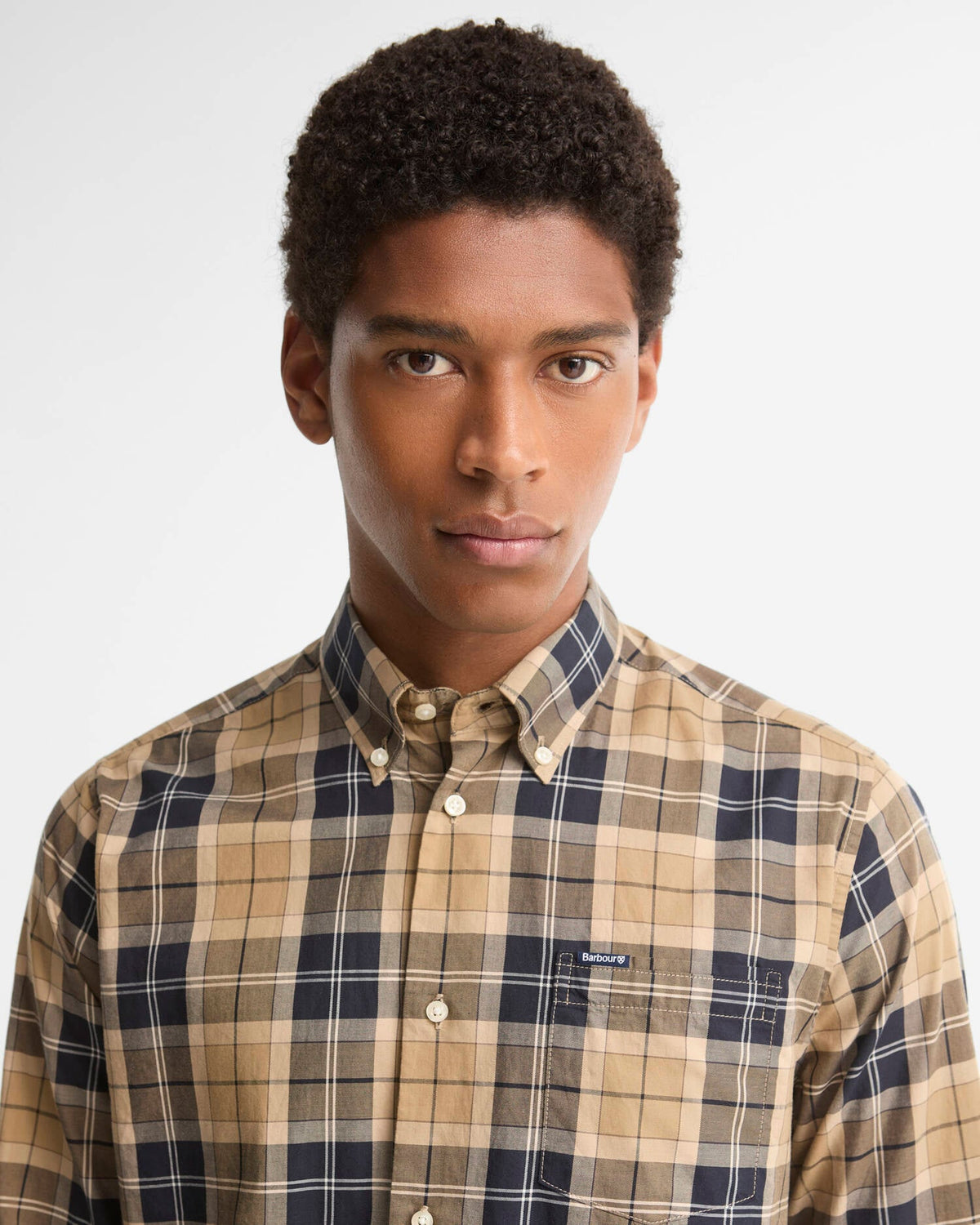 Barbour Wetheram Tailored Long-Sleeved Shirt Birchwood Dress Tartan
