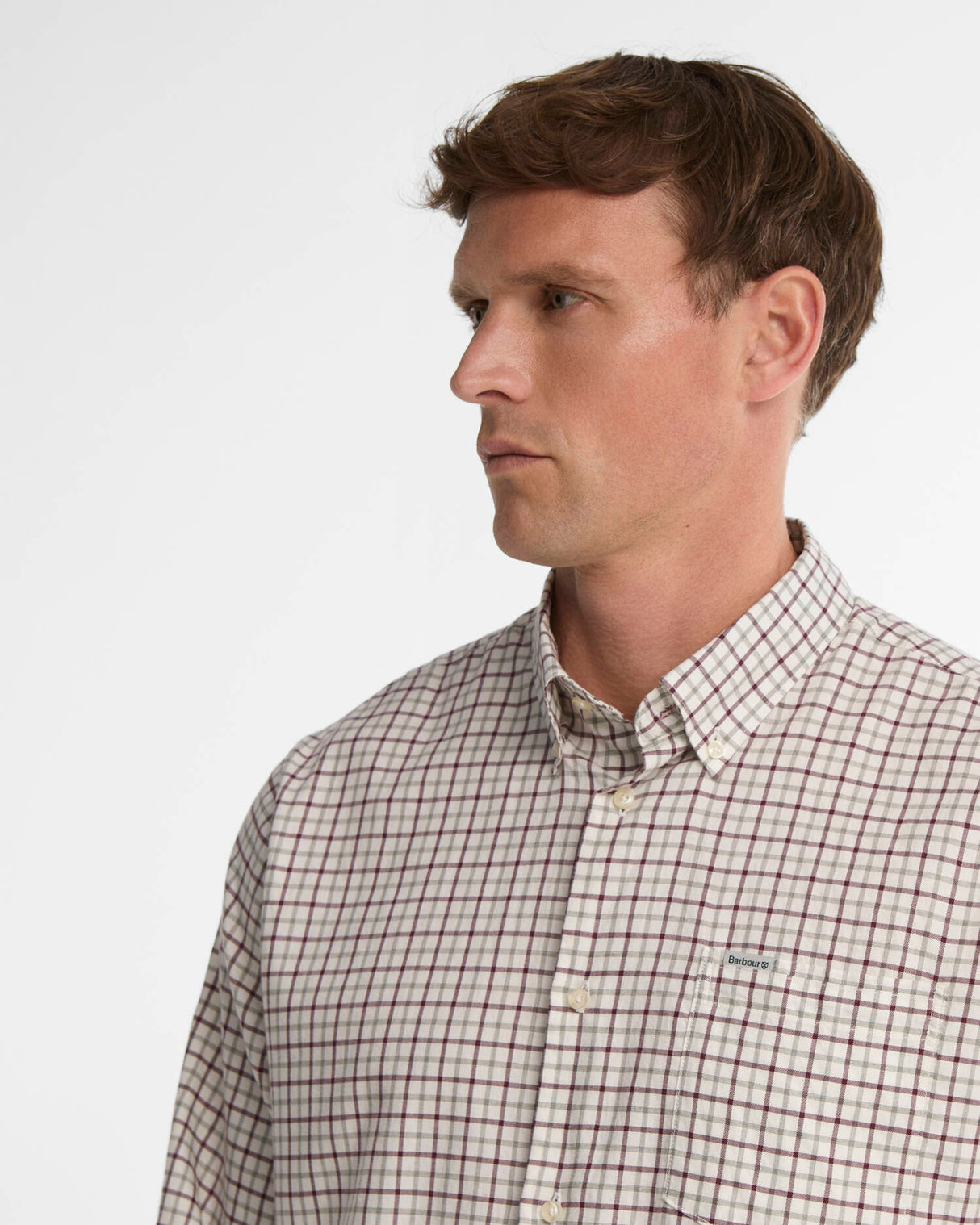 Barbour Preston Regular Long-Sleeved Shirt Dark Bordeaux