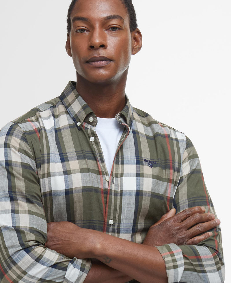 Afbeelding laden in Galerijviewer, Barbour Kidd Tailored Shirt, dark olive