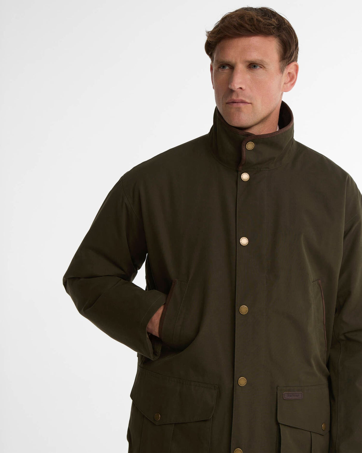 Barbour Bromfield Waterproof Jacket Dark Olive