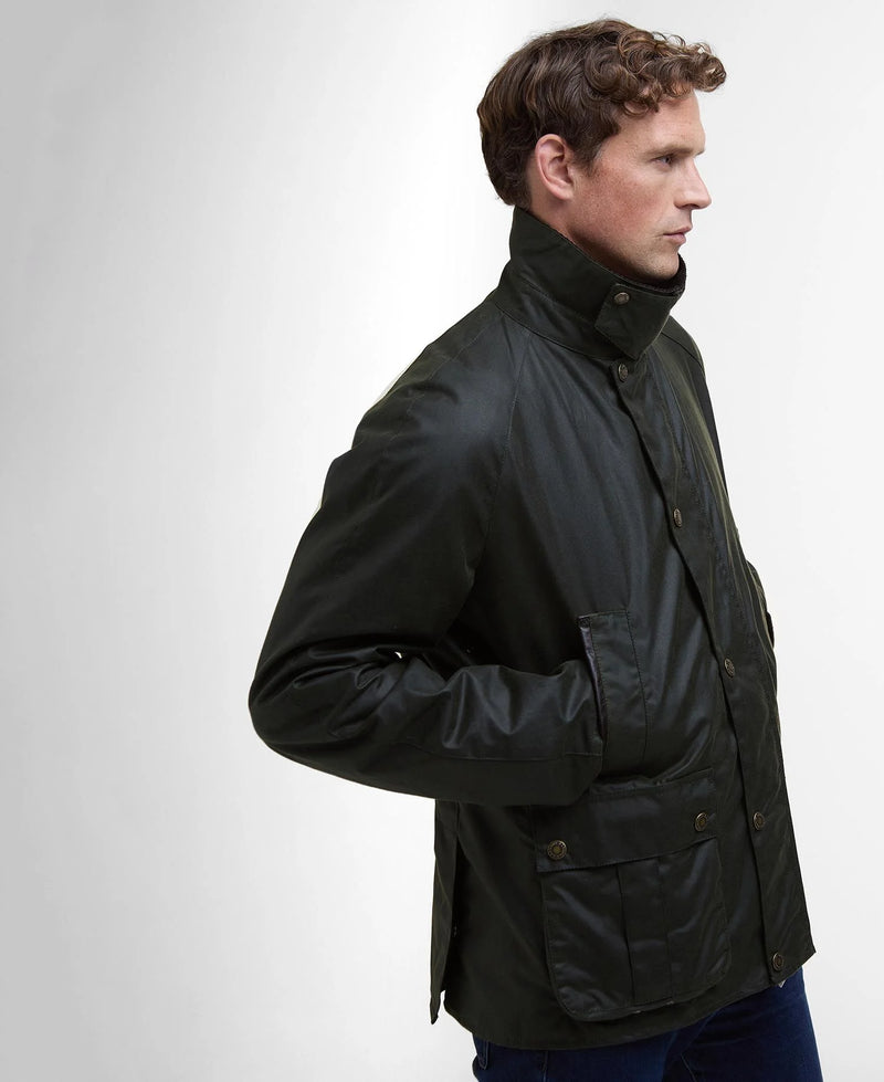 Afbeelding laden in Galerijviewer, Barbour Halton Wax Jacket in Fern